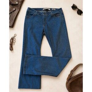Harley-Davidson Jeans Womens 10 Tall Boot Cut Blue Denim Moto Biker Stretch 34